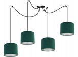 Lampada A Sospensione, Lampadario Da Soffitto, Cromo, Paralume In Velluto