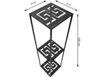 Howhomely Sgabello Per Fiori In Metallo Nero 100 Cm - Portafiori Con 3 Ripiani