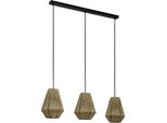 Eglo 43786 Alderney E27 Tripla Lampada A Sospensione 900X200Mm Nero Natura