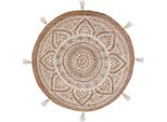 Tappeto Stampato Con Pompon "Rosalie"" - Juta D78 Cm - Atmosphera CréAteur D'intéRieur"