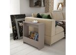 Decortie Simpi Tavolino Moderno Grigio Moka Multiuso Con Creatività 2 Ripiani 20 X 55 X 60 Cm
