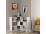 Libreria Angolare Moderna Houseland Molly No.3 Bianco