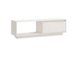 Vidaxl Mobile Tv Bianco 110X30X33,5 Cm In Legno Di Pino Massiccio