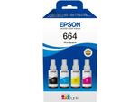 Epson Ecotank 664 - Confezione Da 4 Pezzi - Nero, Magenta, Ciano, Giallo - Originale - Contenitore Di Inchiostro - Per Epson L380, L395, L495, E