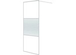 Vidaxl Schermo Doccia Per Cabina Doccia Bianco 80X195 Cm Esg Vetro Chiaro