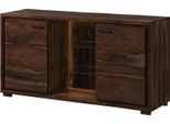 MASSIVMOEBEL24 | Bark #200 Credenza In Legno Di Acacia Laccato / Marrone 145X40X78