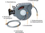 Avvolgitubo Automatico Jopassy Avvolgitubo Per Aria Compressa Tubo Flessibile Per Aria Compressa 1/4" Attacco Rapido Pressione Massima Di Esercizio 20M 18 Bar"