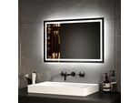 Specchio Da Bagno Emke Led Con Illuminazione 40X60 Cm Antiappannamento, Specchio Da Parete Specchio Da Bagno Con Interruttore Meccanico, Colori Della Luce 3000K/6500K, IP44