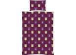 Aston Villa Fc - Reversibile - Set Di Biancheria Da Letto "Pulse"" BS2773 (Letto Singolo) (Rosso Bordeaux/Giallo/Azzurro)"