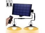 Lampada Solare Da Esterno Luce Solare A Sospensione Con Telecomando IP65 Led Impermeabile Luce A Sospensione Giardino Con 2 Lampade