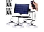 Lampada Solare Da Esterno Luce Solare A Sospensione Con Telecomando IP65 Led Impermeabile Luce A Sospensione Giardino Con 4 Lampade