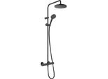 Hansgrohe Showerpipe 200 1Jet Vernis Blend Ecosmart Nero Opaco Con Termostatico Doccia