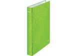 Leitz Wow Maxi Raccoglitore A Quattro Anelli A4, Plastificato, Dorso 4 Cm, Verde
