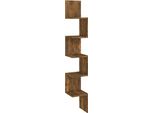 Vidaxl Mensola Angolare A Muro Rovere Fumé 20X20X127,5 Cm Materiale A Base Di Legno
