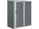 Vidaxl Capanno Per Attrezzi Grigio 180,5X97X209,5 Cm Acciaio Zincato