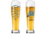 Ritzenhoff Weizenbierglas 2Er-Set Brauchzeit 007, Daniela Garreton, Glas, 646 Ml, 3481007