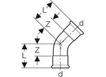 Geberit 34515 Mapress Curva In Rame 45Gr (Gas) D18