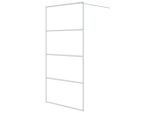Vidaxl Schermo Doccia Per Cabina Doccia Bianco 100X195 Cm Esg Vetro Chiaro