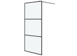 Vidaxl Schermo Doccia Per Cabina Doccia Nero 90X195Cm Vetro Esg Opaco