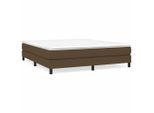 Vidaxl Struttura Letto A Molle Insacchettate In Tessuto Marrone Scuro 160X200 Cm
