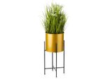 Howhomely | Portafiori - Oro-Nero - Altezza 55 Cm - Metallo - Per Casa E Balcone - Con Vaso