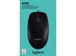 Logitech | Mouse | M100 | Ottico | Con Cavo | Nero