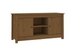 Mobile Tv Marrone Miele 103X36,5X52 Cm In Legno Di Pino Massiccio