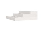 Vidaxl Fioriera Bianca 78X78X27 Cm In Legno Di Pino Massiccio