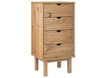 Cassettiera Otta 45X39X90 Cm In Legno Massiccio