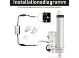Jopassy 1500N Motore Lineare Attuatore Regolabile Motore Elettrico Attuatore Lineare Attuatore Lineare Albero Motore Attuatore Lineare Motore 12V 50Mm