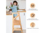 Jopassy Torre Di Apprendimento Per Bambini Torre Di Apprendimento Seggiolone Sedia Di Apprendimento Sgabello 91X42X49 Cm -Naturale