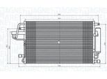 Magneti Marelli 350203843000 Condensatore Climatizzatore Condensatore Climatizzatore Per Hyundai Tucson (Jm) +Essiccatore