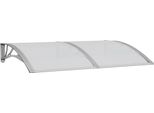 Vidaxl Tettoia Per Porta Grigia 150X100 Cm In Policarbonato