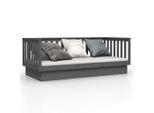 Vidaxl Letto Da Giorno Grigio 80X200 Cm In Legno Di Pino Massiccio