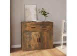 Vidaxl Credenza Rovere Fumé 80X33X70 Cm Materiale A Base Di Legno