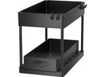 Organizzatore Per Lavello - 2 Strati - Organizzatore Per Mobile Da Cucina - Nero - Espandibile