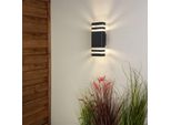 Lumiled Lampada Da Parete Per Esterni Lampada Da Parete Per Esterni Led GU10 Applique Da Parete Facciata Terrazzo IP44 Alluminio Nero Superiore E Inferiore