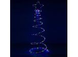 Springos Albero Luminoso A Spirale A Led Con Stella Alto 135 Cm Con 192 Led Albero Di Natale A Led Multicolore Albero Di Natale A Spirale Per Interni Ed Esterni Lampada Da Tavolo A Luce Notturna