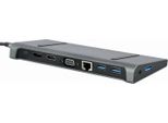 Gembird Gembird A-CM-COMBO9-02 Laptop Dock/Port Replicator Wired Usb 3.2 Gen 1 (3.1 Gen 1) Type-C Grey