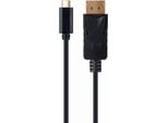Gembird A-CM-DPM-01 Gembird USB-C Auf Display-Port Adapter, Schwarz (4K 60Hz)