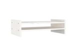 Vidaxl Supporto Per Monitor Bianco 50X27X15 Cm In Legno Di Pino Massiccio