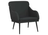 Vidaxl Poltrona Nera 63X76X80 Cm In Pelle Finta