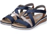 Rieker Sandalo Donna Blu-Beige, Colore:Blu, Taglia UE:37