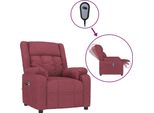 Vidaxl Poltrona Relax In Tessuto Rosso Vino Elettrico
