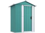 Vidaxl Casetta Da Giardino Verde 126X97,5X177 Cm Acciaio Zincato