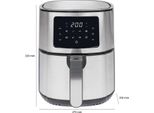 Profi Cook PC-FR 1239 H Friggitrice Ad Aria Calda Nera, 7 Programmi Automatici, 5,5 L