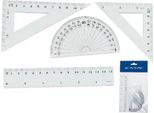 Set Di Righelli - 4 Pezzi - Goniometro - Goniometro - Righello - Triangolo Geocollege