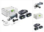 Festool Agc 18-125 5,0 Ebi-Plus Smerigliatrice Angolare A Batteria 18 V 125 Mm Brushless ( 577700 ) + 2X Batteria 5,0 Ah + Caricatore + Systainer