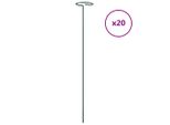 Vidaxl Supporti Per Piante 20 Pz. Acciaio Verde Scuro 40 Cm