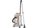 Zeegma Zonder Pro Multi Aspirapolvere Industriale, 1600W Per Cenere, Contenitore Da 25 L, Filtro In Set - Argento
